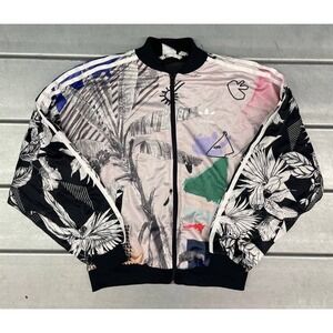 Adidas‎ x Farm Rio Passinho Track Jacket Womens XS Floral Graffiti Art Zip Up
